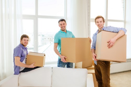 Careful handling of household items during a local removal