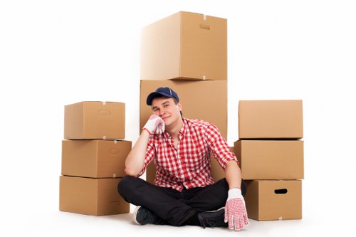 Moving team handling access challenges in a West London property